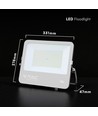 150W LED Breedstraler, Slimline - 135lm/W, CREE chip, IP65, zwarte behuizing, 6 jaar garantie