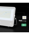 150W LED Breedstraler, Slimline - 135lm/W, CREE chip, IP65, zwarte behuizing, 6 jaar garantie