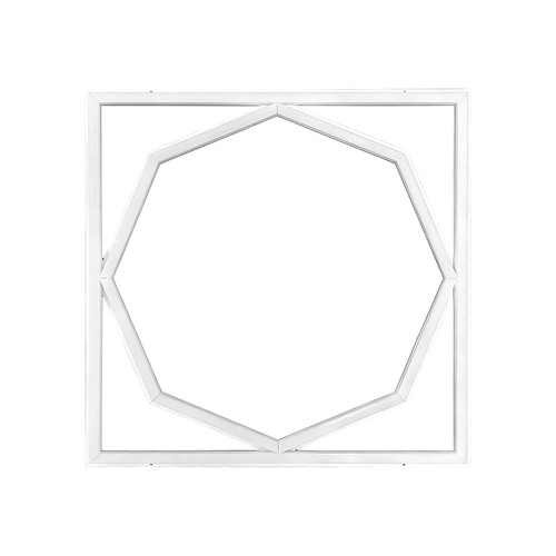 60x60 LED Octagon Borderline paneel, 72W - 6500K, Dual Lifud driver, flikkervrij
