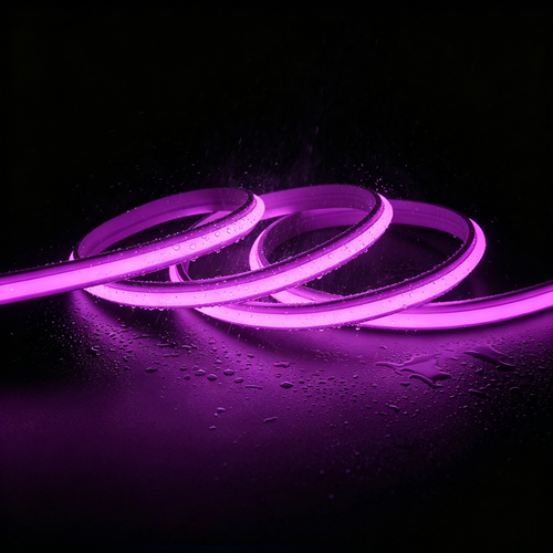 5m 9W/m Paars/roze Slim COB strip - 230V, IP67 waterdicht, 296 LED, inkortbaar per 10cm