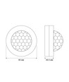 PIR bewegings- en lichtsensor 2000W - Wit, inbouwsensor