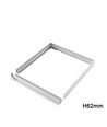 Opbouwframe voor 60x60 LED-paneel - 62mm hoog, snelle schroefloze montageset, witte rand