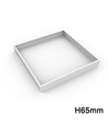 Frame voor 60x60 LED-paneel - Snelle montage set, plastic hoeken, witte rand, 65mm hoog