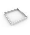 Frame voor 60x60 LED-paneel - Snelle montage set, plastic hoeken, witte rand, 65mm hoog