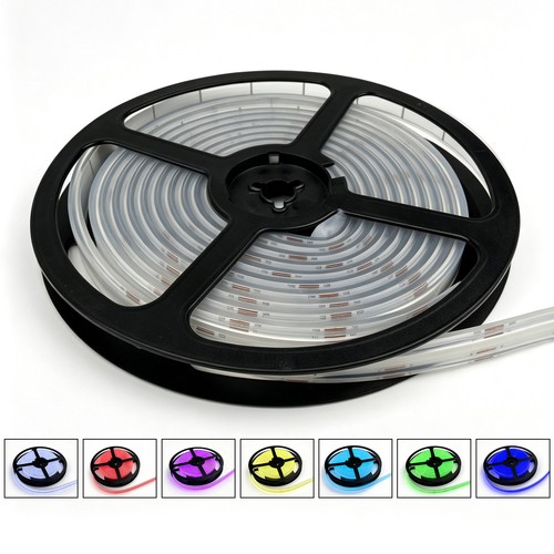 5m 13W/m RGB Dotless COB-LED strip - 24V DC, IP67, 576 LED's per meter