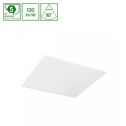 60x60 LED paneel, 40W - UGR19, RA90, DALI dimbaar, backlit, wit frame