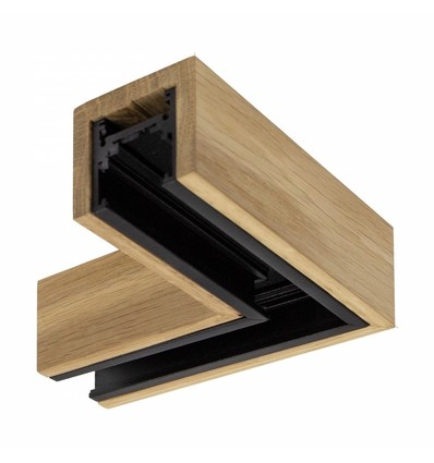 System Shift L-connector voor Wood Slim - Horizontaal, zwart