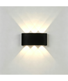 6 st. 6W CURVE wandlamp - IP65, zwart, up/down, buiten, incl. lichtbron