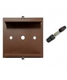 FYRON Bollard tuinlamp, Coffee - E27, 61 cm, IP54 buiten, bolderkar