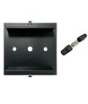 FYRON Bollard tuinlamp, zwart - E27, 61 cm, IP54 buiten, bolderkar