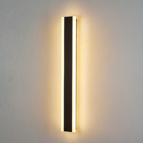 60cm wandlamp - Zwart, vierkant, up/down, verstelbaar, binnen/buiten, IP65, incl. lichtbron