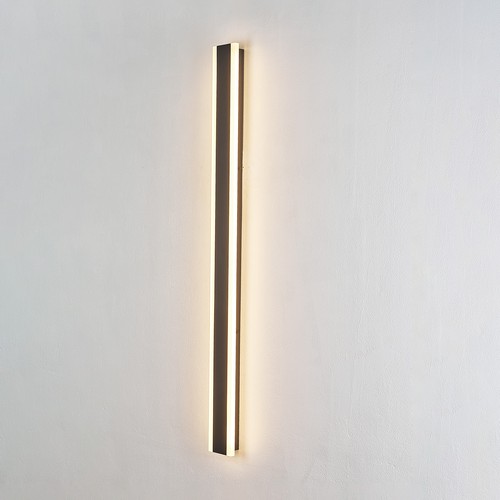100cm langwerpige wandlamp - Zwart, vierkant, binnen / buiten, IP65, incl. lichtbron