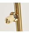 DENIA 10xG9 vloerlamp messing/amber - 160cm, amberkleurig glas, zonder lichtbron