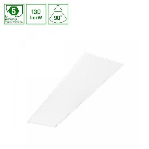 30x1200 LED paneel, 40W - UGR19, RA90, DALI dimbaar, backlit, wit frame