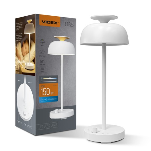 Oplaadbare LED bureaulamp met white noise - RGB+W, neutraal wit, draagbaar