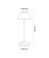 Oplaadbare LED bureaulamp met white noise - RGB+W, neutraal wit, draagbaar
