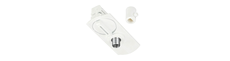 Lamphouder voor 1-fase rails - Wit, 1F2W