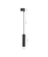 3-fasen GU10 Madara Mini II hanglamp - Zwart, voor spanningsrail