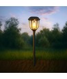 Solara Rustica 1W tuinlamp op zonne-energie - 2700K, 50cm, IP44, zwart