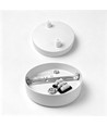 Plafondkap wit - Ø12cm, hoogte 2,5cm, 2 gaten, plafondrozet