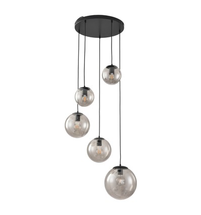 Altea 5xE27 grote clusterhanglamp voor hal, zwart - Ø40, zonder lichtbron