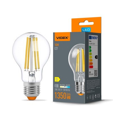 E27 10W LED filament lamp - A60, neutraal wit
