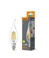 E14 6W LED kaarslamp filament - C37, neutraal wit