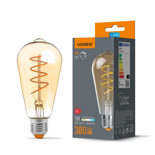 E27 5W ST64 filament LED-lamp - Extra extra warm wit, dimbaar