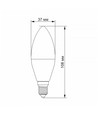 E14 6W LED kaarslamp - C37, neutraal wit