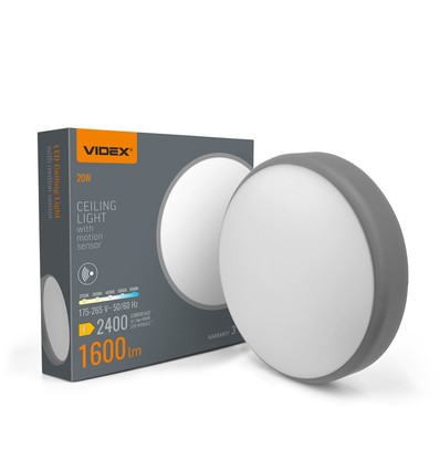20W LED plafondlamp met bewegingssensor - 5CCT, witte rand, ingebouwde sensor