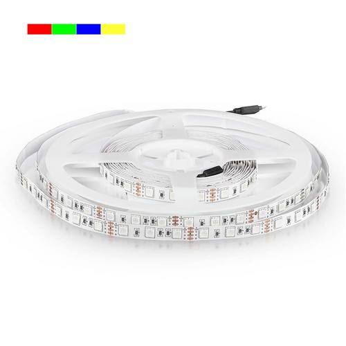5m 11W/m rood/groen/blauw/geel LED strip - 60 LED per meter, kies kleur