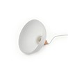 BIRK Wit Ø24cm pendellamp - E27 fitting, 2m snoer, metaal / hout
