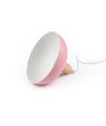 BIRK Roze Ø19cm pendellamp - E27 fitting, 2m snoer, metaal / hout