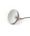 BIRK Blauw Ø24cm pendellamp - E27 fitting, 2m snoer, metaal / hout
