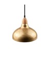 BIRK Messing Ø19cm pendellamp - E27 fitting, 2m snoer, metaal / hout