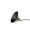 Zwarte Ø22cm hanglamp - E27 fitting, 2m snoer, zwart/messing
