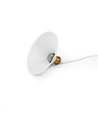 Witte Ø22cm hanglamp - E27 fitting, 2m snoer, wit/messing