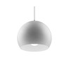 Witte Ø20cm hanglamp - E27 fitting, 2m snoer, metaal