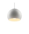 Witte Ø20cm hanglamp - E27 fitting, 2m snoer, metaal