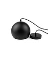 Zwarte Ø20cm hanglamp - E27 fitting, 2m snoer, metaal