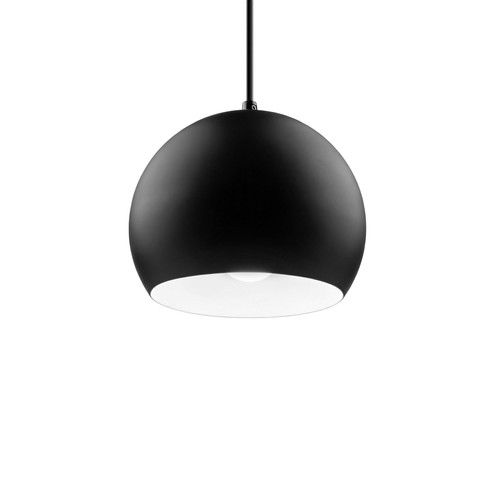 GLOBE Zwart Ø20cm hanglamp - E27 fitting, 2m snoer, metaal