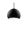 Zwarte Ø20cm hanglamp - E27 fitting, 2m snoer, metaal