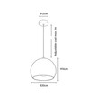 Messing Ø20cm hanglamp - E27 fitting, 2m snoer, metaal