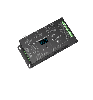 5-Kanaals DMX512 & RDM Decoder/Master - 12-24VDC, 6A/CH
