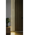 120cm LED Akoestisch Paneel Set, zwart - 2 stuks CCT LED strips met 60W voeding - WiFi of RF