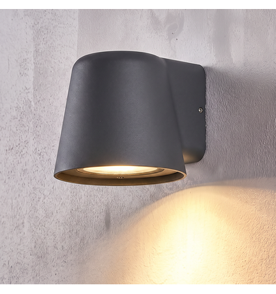 Avero GU10 wandlamp - Grijs, IP65, binnen/buiten, zonder lichtbron