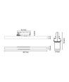 30/28/25W 3-fasen LED-spanningsrail - 60 cm, zwart