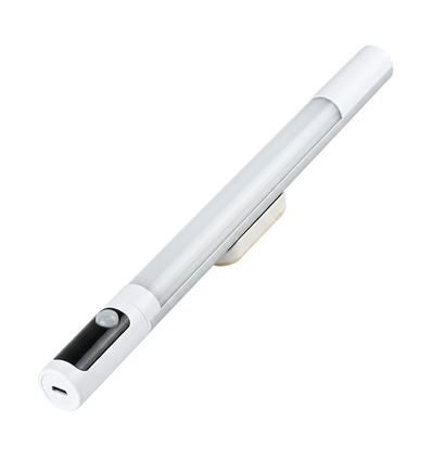Oplaadbare kastverlichting - 38cm, wit, PIR-sensor, CCT, LCD-display