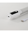 Oplaadbare kastverlichting - 38cm, wit, PIR-sensor, CCT, LCD-display