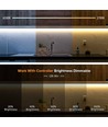 5m 9W/m CCT LED strip RA95 - 24V DC, 400 LED per meter, 8mm breed, 2m kabel